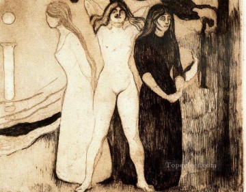 エドヴァルド・ムンク Painting - 女性たち 1895年 エドヴァルド・ムンク